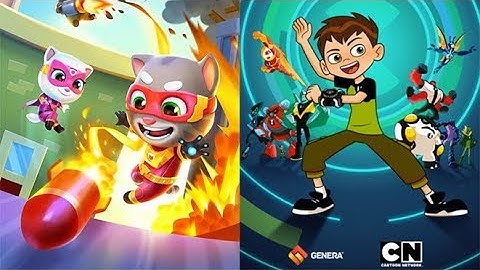 Talking Tom Hero Dash vs Ben 10 Up to Speed