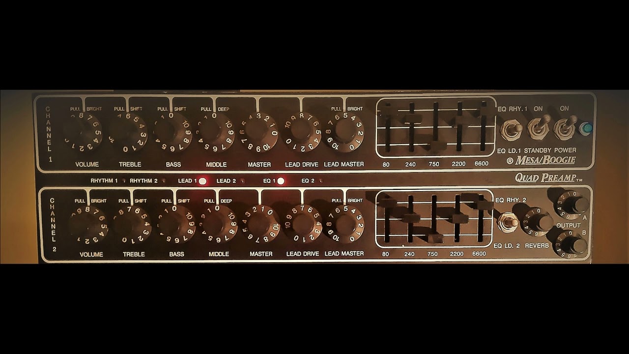 ランペイジ Mesa Boogie Quad Preamp Mesa Boogie Quad Preamp with FU-3 Footswitch Rare Vintage