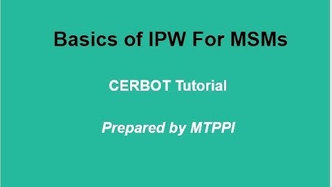 CERBOT - Inverse Probability Weighting (IPW) conceptual basis