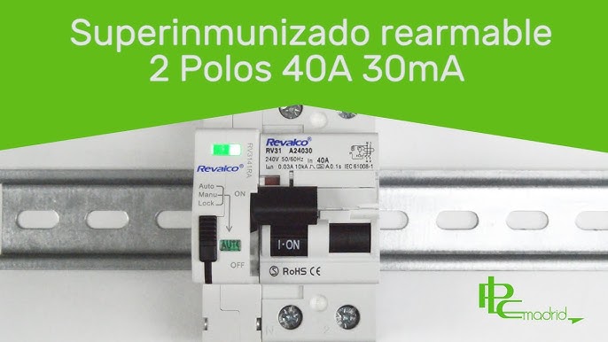 Interruptor diferencial autorrearmable REC4 2P 40 30M tipo A 