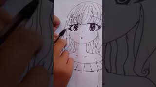 رسم فتاة انمي