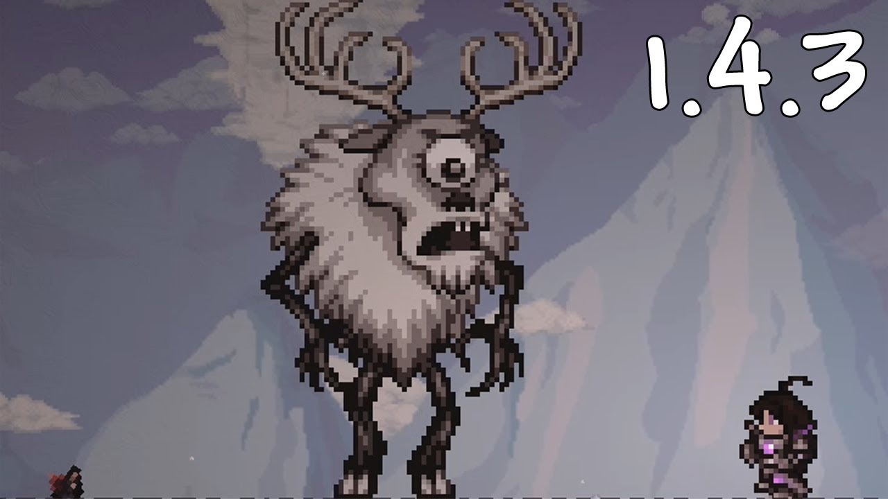 Terraria 1.4.3 added an Insane Boss Fight Deerclops (Master