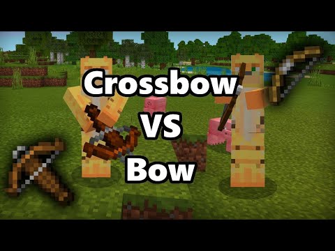 Minecraft New CrossBow vs Bow - Which is Better - YouTube