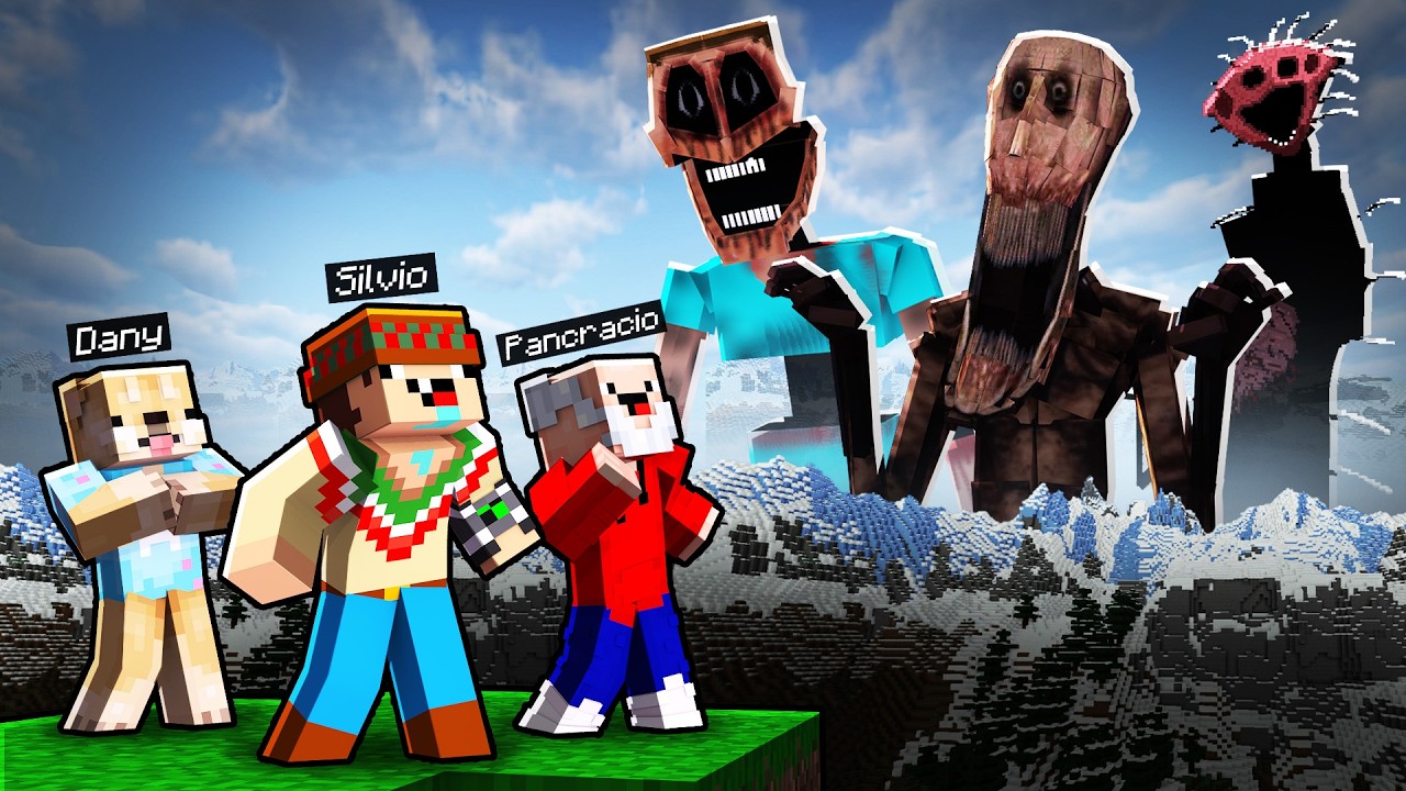 ¡Minecraft con MONSTRUOS de TERROR! 😨💀🩸 SILVIOGAMER MINECRAFT PERO