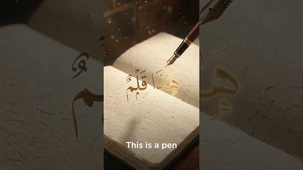 Form Your First Arabic Sentence! (هٰذَا قَلَمٌ) 🖋️ | Classical Arabic #Shorts