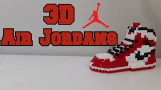3D Perler Bead Air Jordan 1's Shoe | Chicago (Full Tutorial)