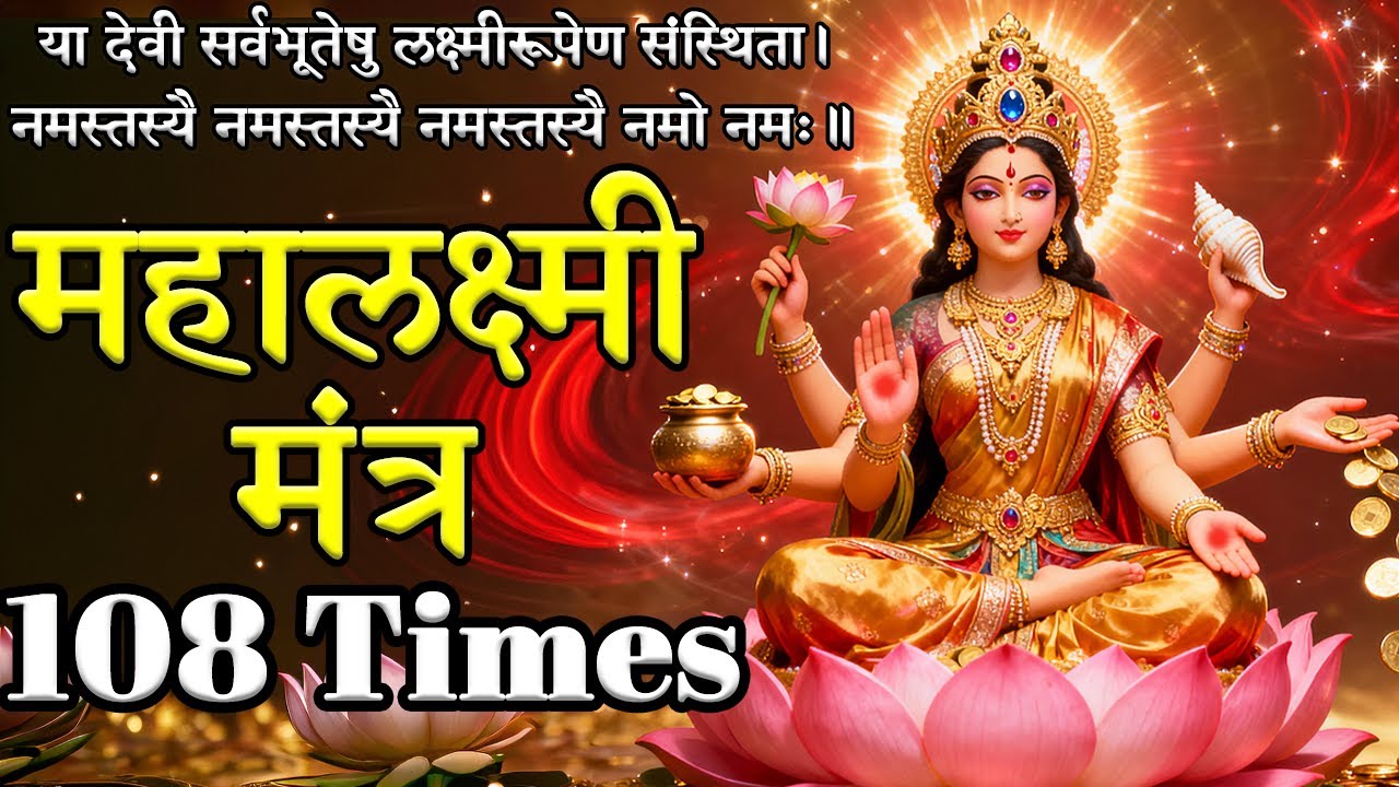 Mahalakshmi Mantra 108 times | Ya Devi Sarva Bhuteshu Lakshmi Rupena Samsthita | Lakshmi Mantra