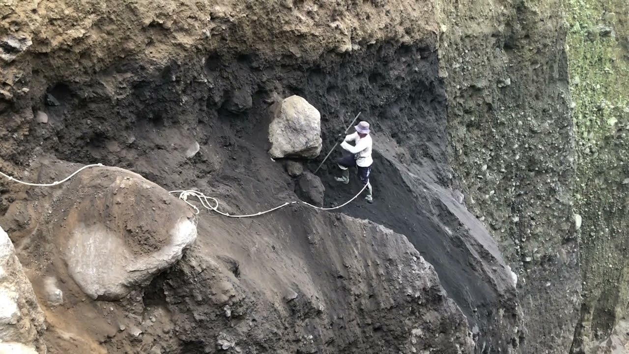 Hard work dropping big stone