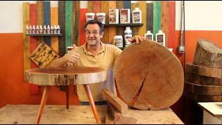 Como fazer mesa com bolacha de madeira e pés palitos! #viral #diy #youtube #brasil #woodwood