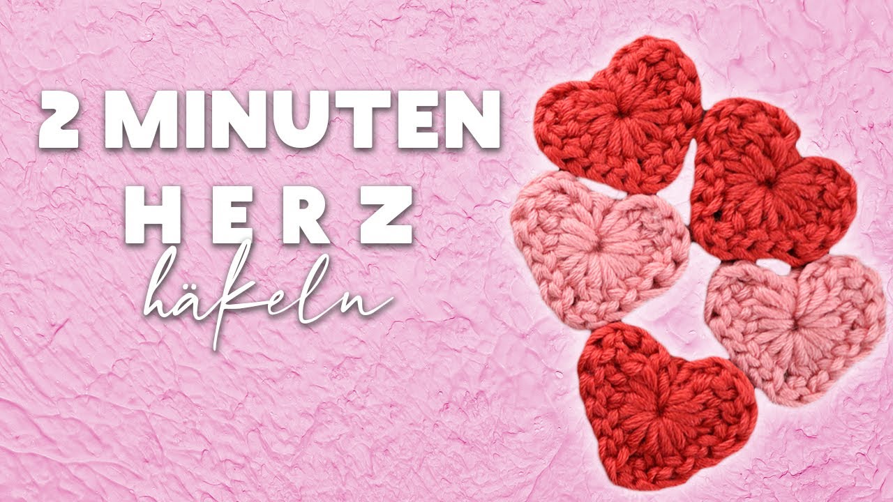 ❤️ kleines Herz Häkeln Anleitung + BONUS TIPP 