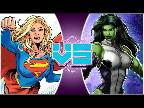 SUPERGIRL vs SHE-HULK! (DC Comics vs Marvel) | REWIND RUMBLE