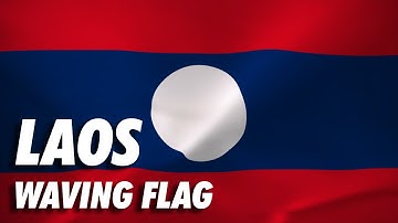 Laos Waving Flag Animation 4K Moving Wallpaper Background