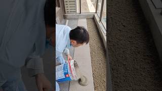 Tiling a balcony Floor perfectly.