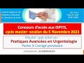 Master spécialisé en : Pratiques Avancées en UrgentologiePartie ½ Corrigé provisoire