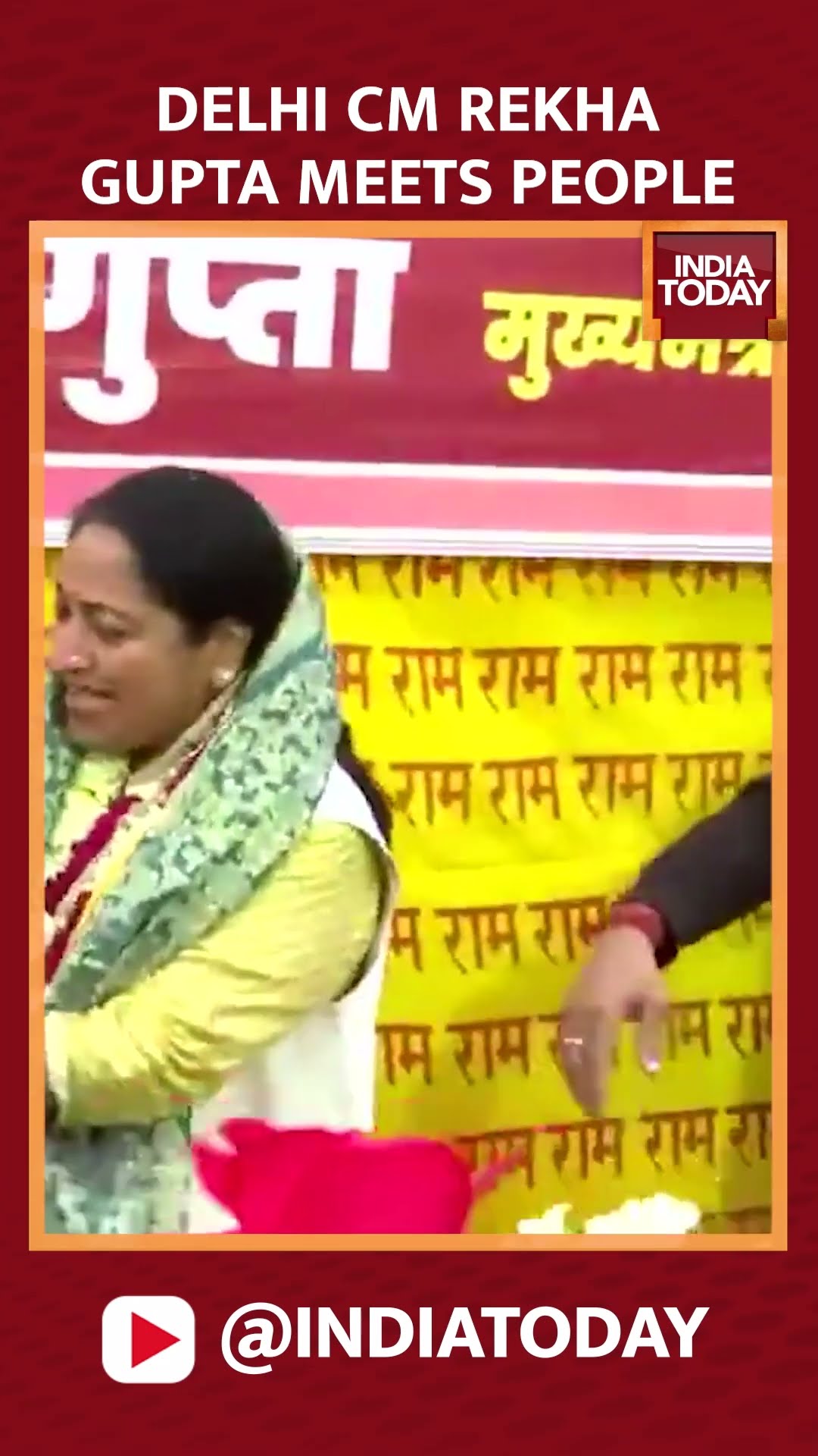 Delhi CM Rekha Gupta Meets People Outside Her Residence After Taking Charge As CM | #shorts