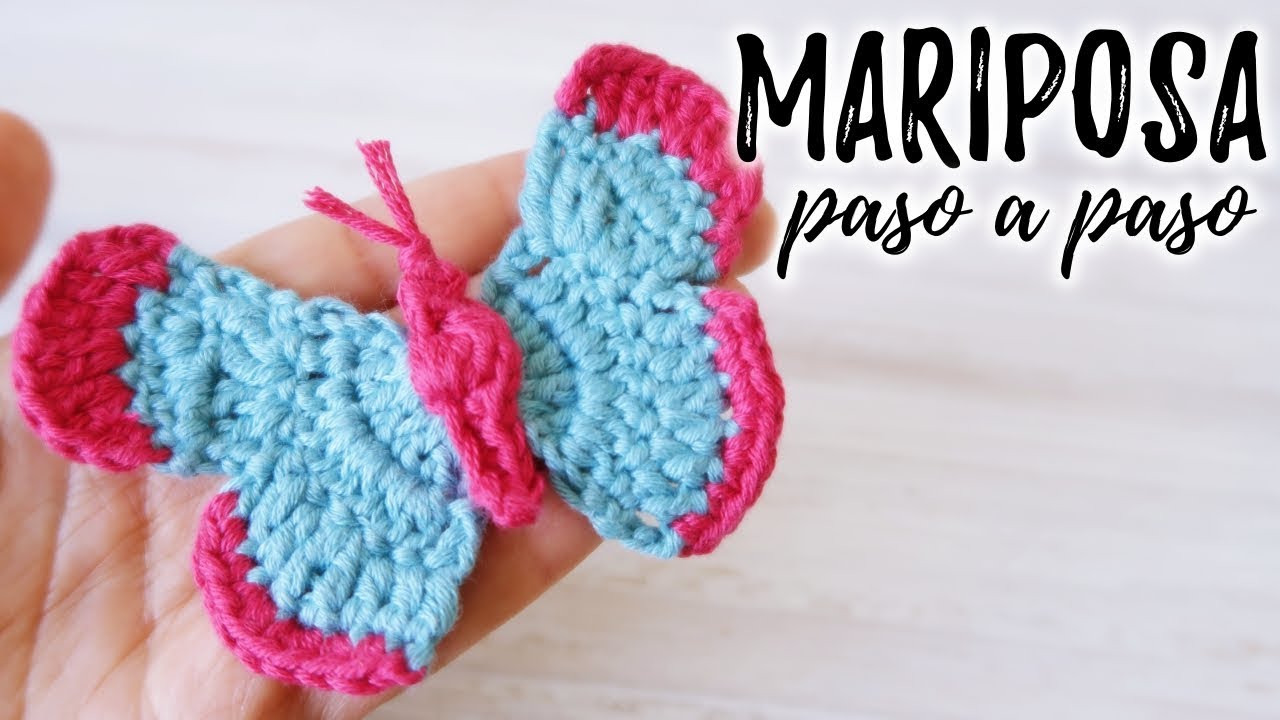 Cómo tejer MARIPOSA a crochet TUTORIAL PASO A PASO