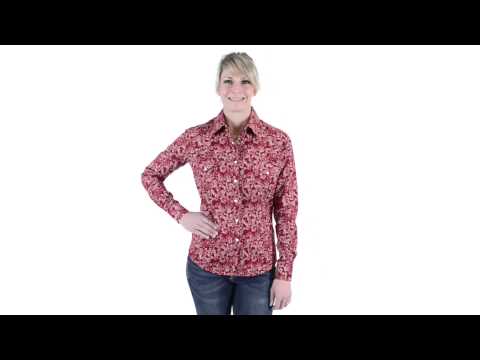 Panhandle Slim Floral Paisley Western Shirt - Snap Front, Long Sleeve (For Women)