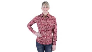 Panhandle Slim Floral Paisley Western Shirt - Snap Front, Long Sleeve (For Women)