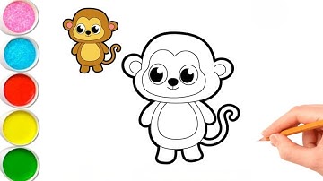 How To Draw Monkey | Monkey Drawing | बंदर का चित्र आसानी से बनाना सीखे | Monkey | Draw Smart
