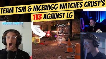 team tsm & nicewigg WATCHES as crust 1v3 team LG in ALGS scrims #apex #imperialhal #apexlegendsclips