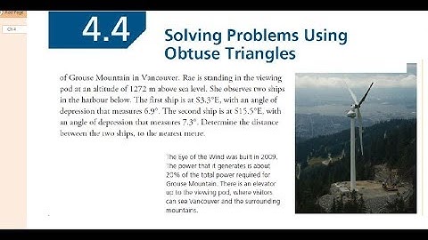 FM 20 4.4 Using Obtuse Triangles to Solve Problems