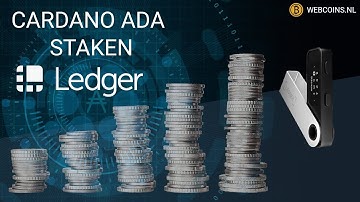 Cardano ADA staken met een Ledger Hardware Wallet