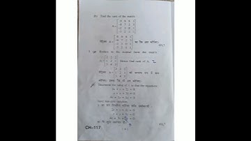 MATHEMATICS (B.A./B.Sc. 3rd Year) Matrices (Paper : MATH 301 TH) | HPU | 2022