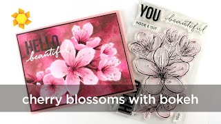 How to color Cherry Blossoms with Copic bokeh background