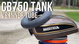 1973 Honda CB750 Tank Dent vs Inner Tube #HondaCB750 #cb750 #vintagemotorcycles