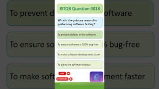 ISTQB Question 0018 | #viral | #shorts | #istqb | #istqbcertification | #softwaretesting | #ytshorts