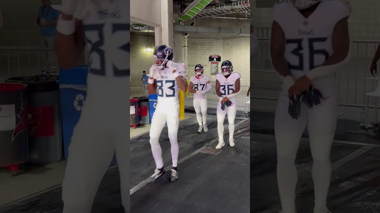 Cam Ward The Titans Coming Out Of Tunnel To Take On Bucs Nfl Nflpreseason Camward