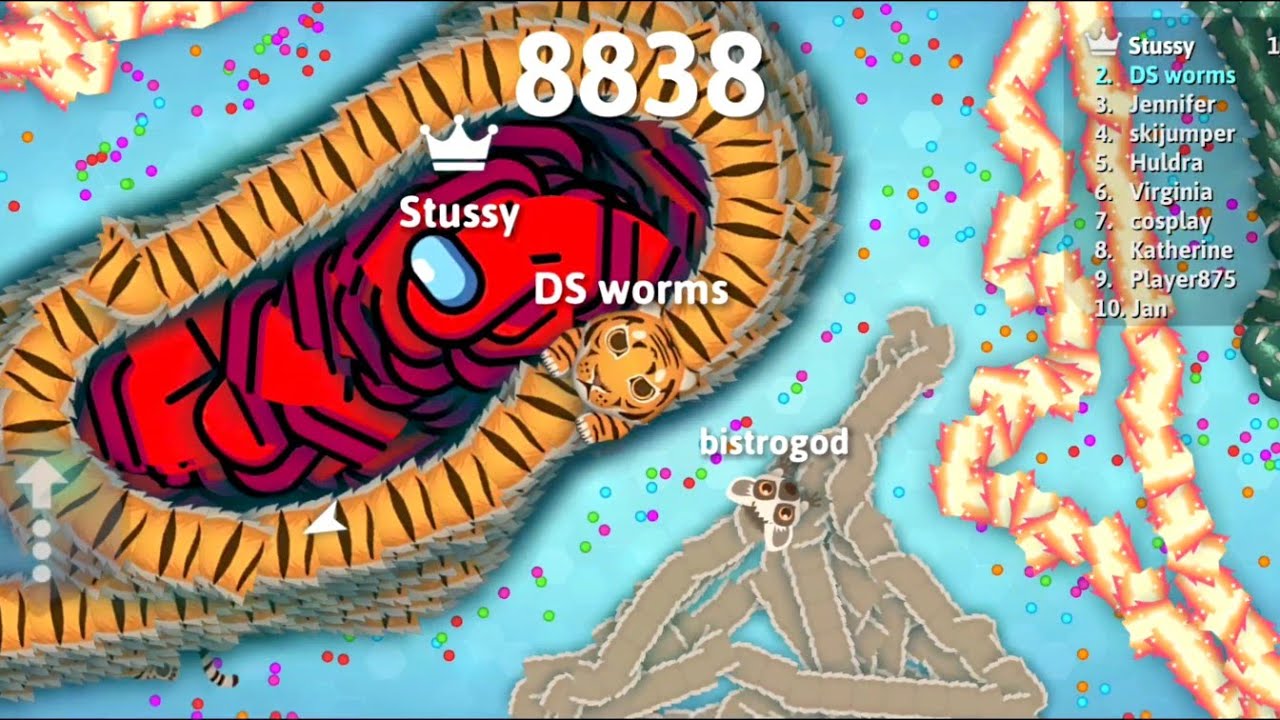 Taiga vs Red Crewmate – Perfect Trap Moment! DS worms 