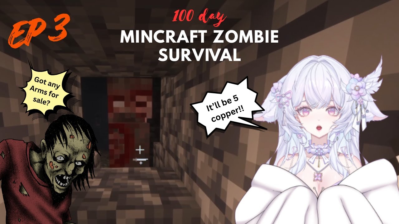 Can I Survive? EP3🎃100 DAY MODDED MINECRAFT ZOMBIE SURVIVAL🎃 #vtuber # ...