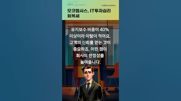 모코엠시스, IT투자심리 회복세 #20241217#주식#증권정보#주식정보