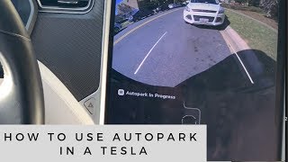 how to use autopark on a tesla with autopilot ap1.