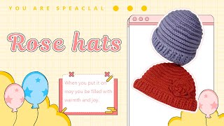 【Crochet Tutorial】How to crochet rose hat -part5