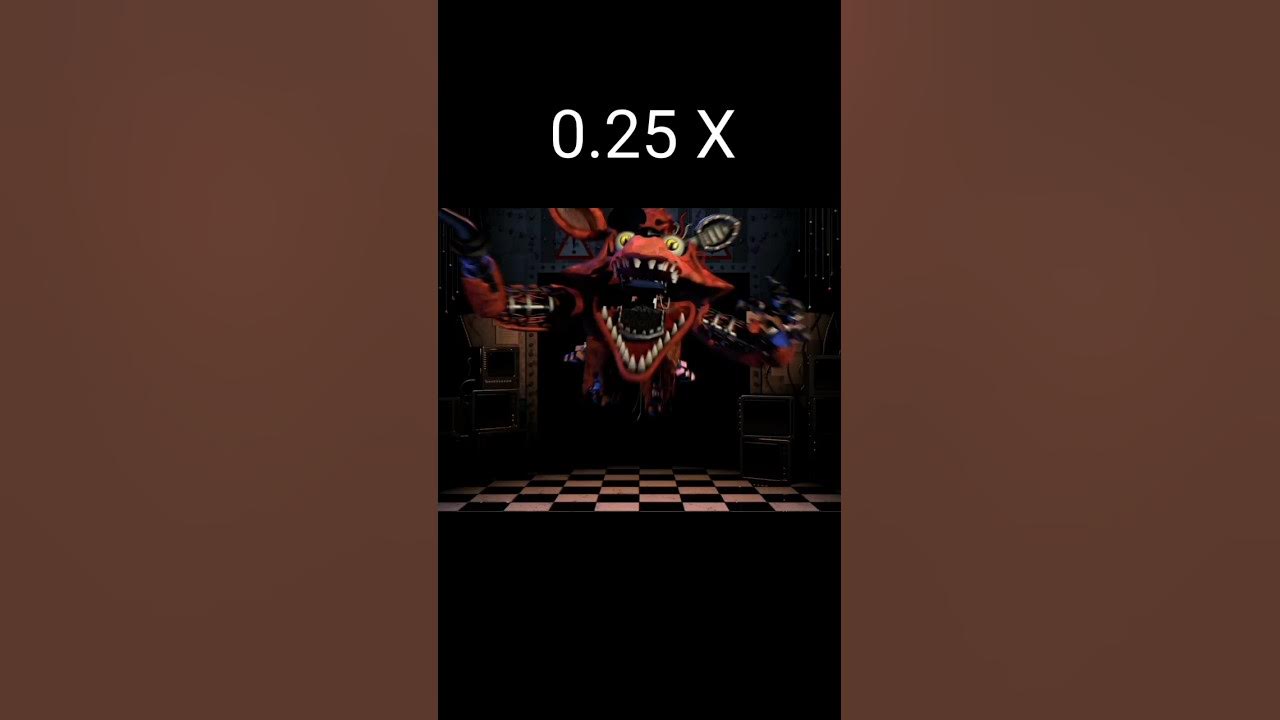 FNaF 2 - Withered Chica Jumpscare 0.25x - 2x speed 