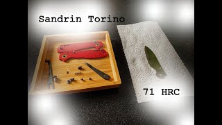 ТО и Заточка Sandrin Knives Torino с невероятной твердостью - 71 HRC