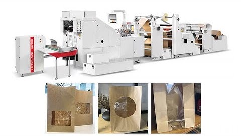 Automatic paper bag with window making machine