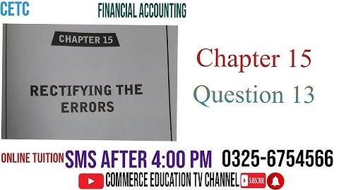 Financial Accounting/I.Com/B.Com/ADC  - Lecture 175