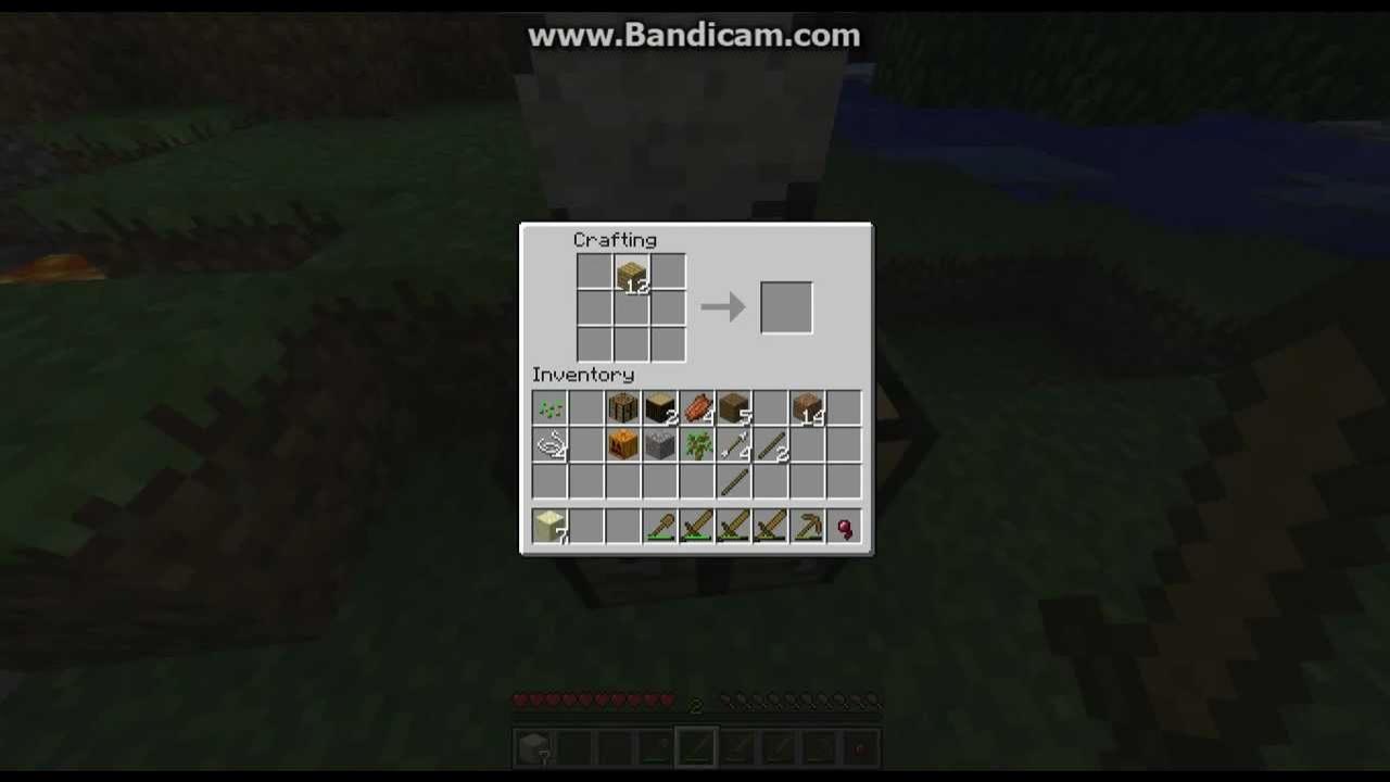 How to make wooden sword,pickaxe,and shovel in minecraft 1.2.5 YouTube