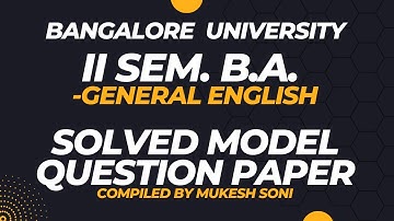 2nd Sem. B.A.-English-SOLVED MODEL QP-BANGALORE UNIVERSITY