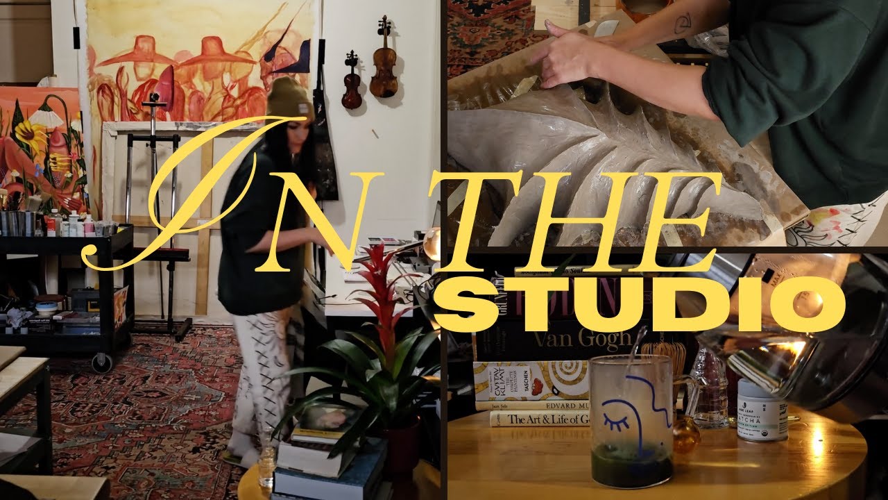 Art Vlog: Sculpting Clay Masks, Art Packaging, and Matcha Moments at the Studio