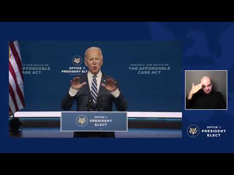 President-elect Joe Biden Speaks on the Affordable Care Act LIVE