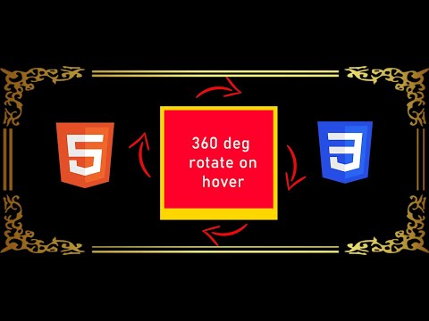 Rotate a DIV 360 degree on hover using HTML and CSS