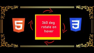 Rotate a DIV 360 degree on hover using HTML and CSS