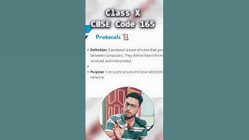 Class 10 CBSE Code 165 | Computer Application | Protocols