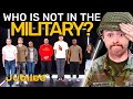 6 military personnel vs 1 fake  odd one out