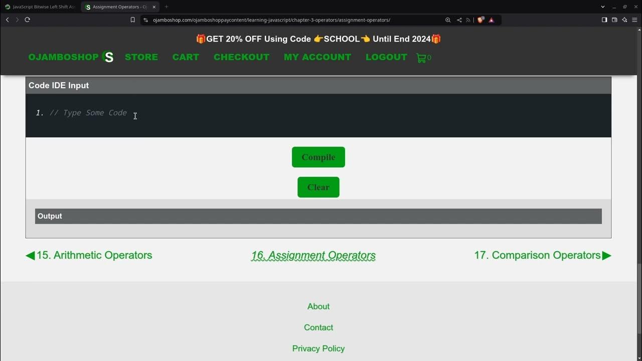 JavaScript Bitwise Left Shift Assignment Operators - YouTube