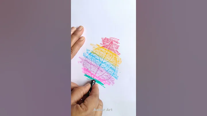 Create Stunning Leaf Rubbings with Crayons: A Step-by-Step Guide #shorts